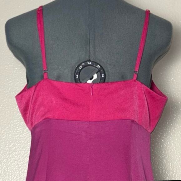 NWT Lulus Feeling Sensational Midi Dress Women's Large Color Block Pink/Magenta - Picture 16 of 16